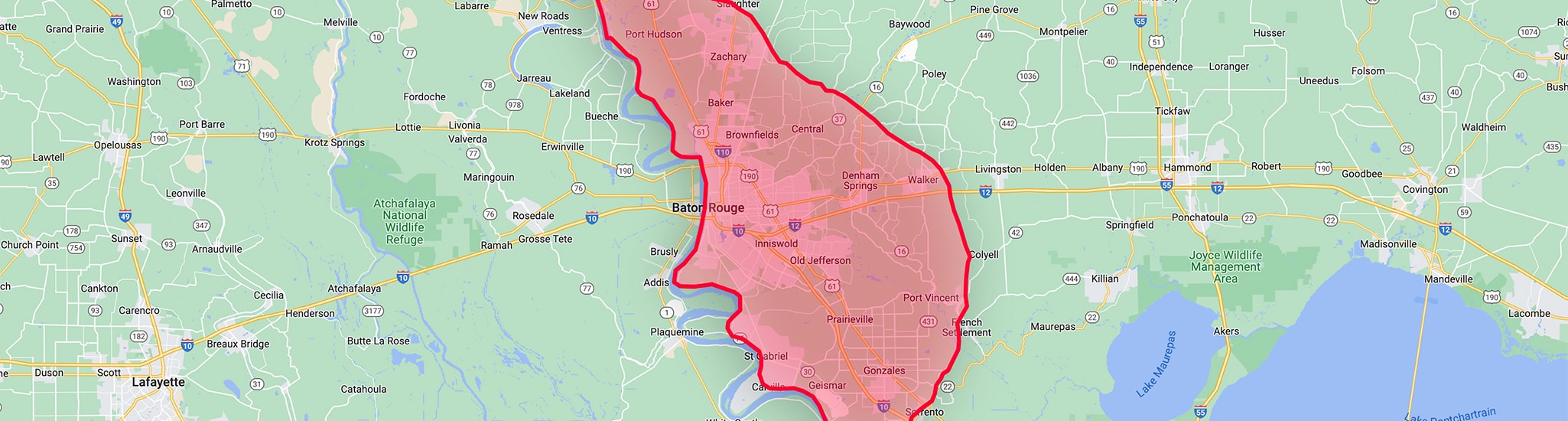 Air Medic Service Area Map for SA page